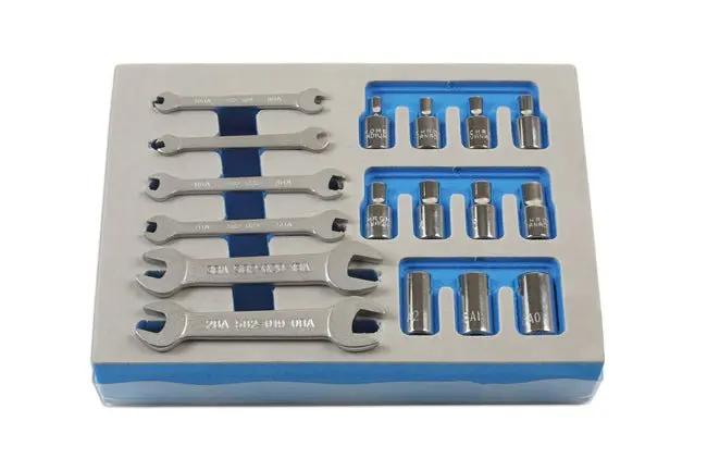 Laser Tools 7132 BA Spanner & Socket Set 1/4"D 17pc Laser Tools