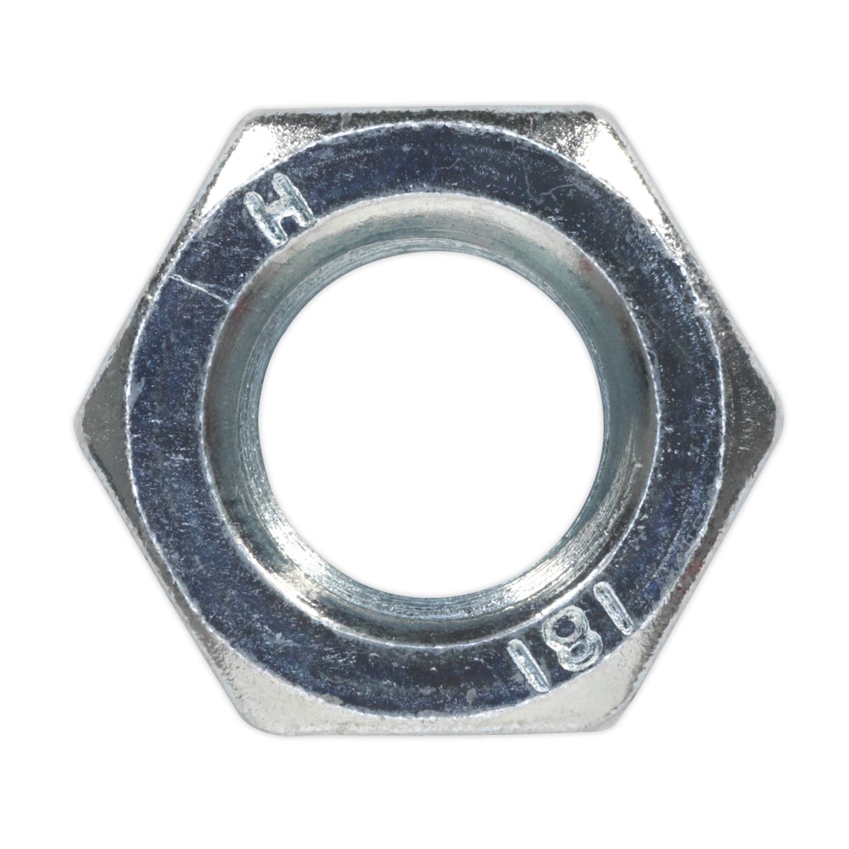 Sealey SN14 Steel Nut DIN 934 - M14 Zinc Pack of 25 Sealey