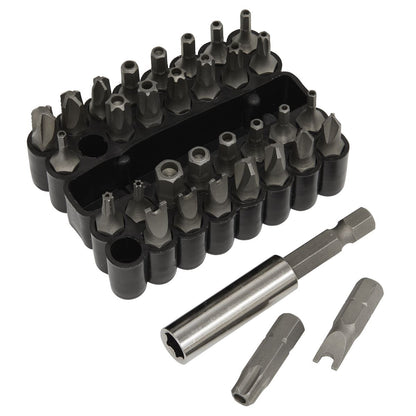Sealey AK614 Security Bit & Magnetic Adaptor Set 33pc Sealey