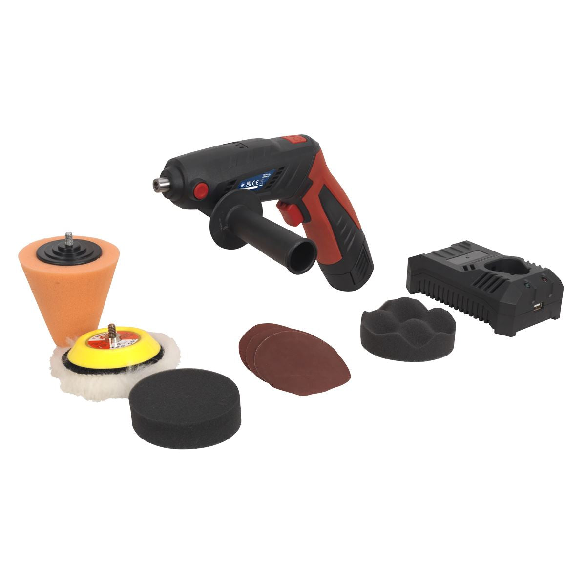 Sealey CP2812V Cordless Mini Sander/Polisher Kit Ø75mm 12V Lithium-ion Sealey