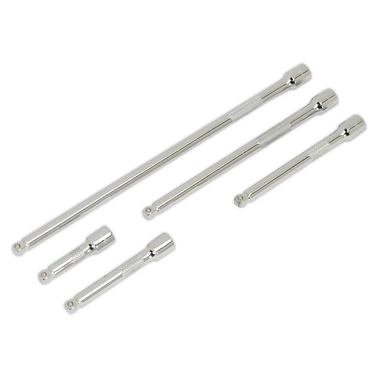 Sealey AK766 Wobble Extension Bar Set 5pc 1/4"Sq Drive Sealey