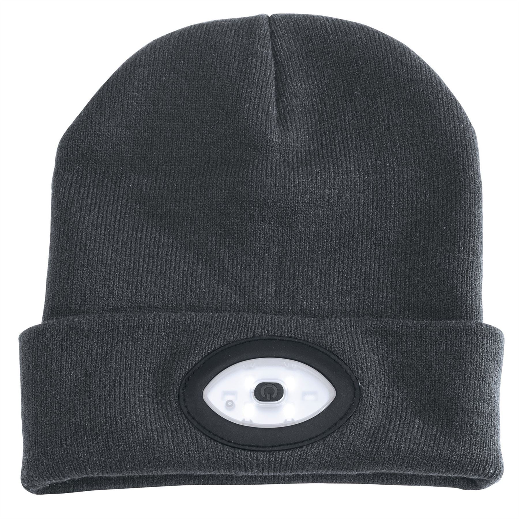 Draper 99522 Beanie Hat with Rechargeable Torch One Size 1W 100 Lumens Grey Draper