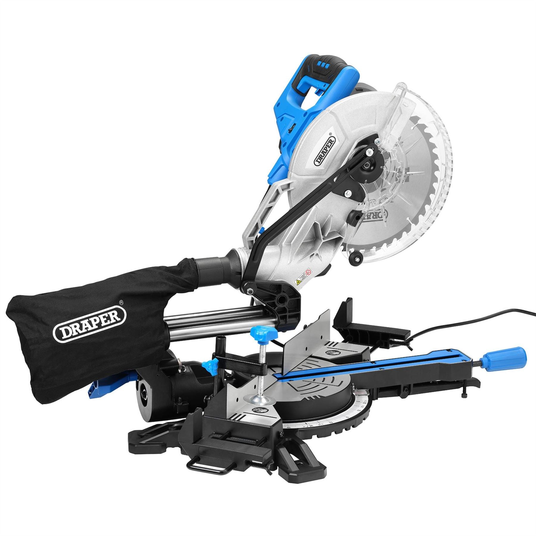 Draper 90170 230V Sliding Compound Mitre Saw 255mm 1800W Draper
