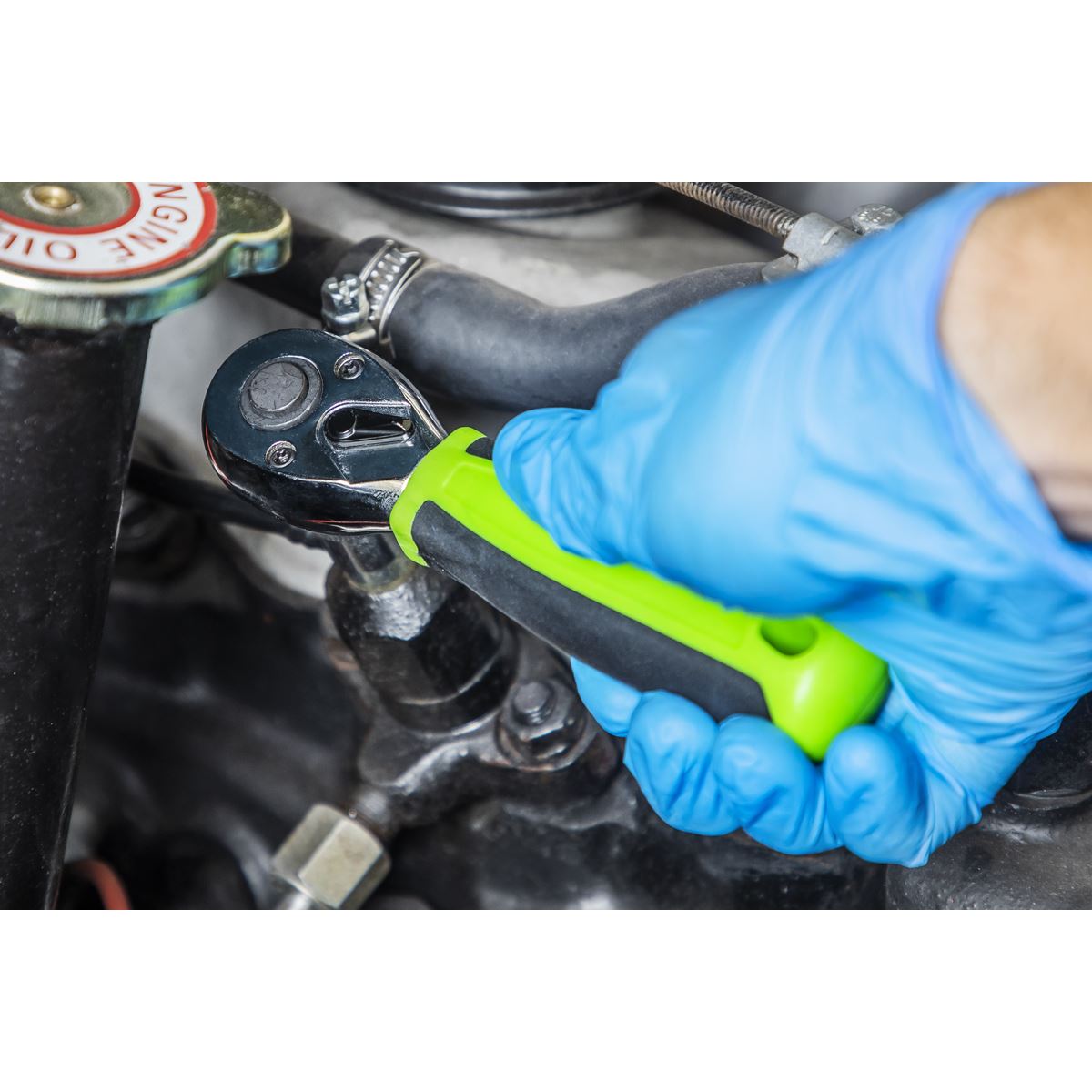 Siegen S01230 Ratchet Wrench Set 5pc 3/8"Sq Drive Flip Reverse Siegen