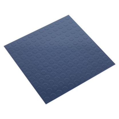 Sealey FT2B Vinyl Floor Tile with Peel & Stick Backing - Blue Coin Pack of 16 Sealey