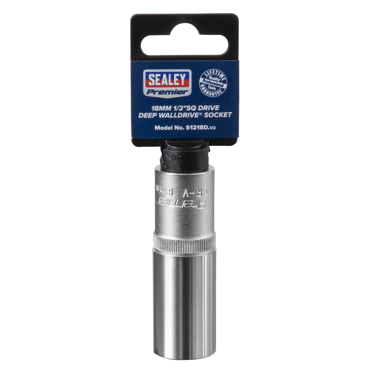 Sealey S1218D WallDrive® Socket 18mm Deep 1/2"Sq Drive Sealey