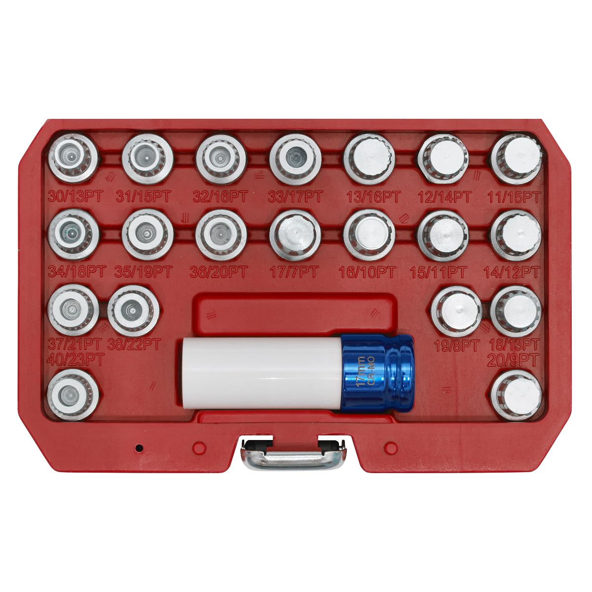 Sealey SX209 Locking Wheel Nut Key Set 21pc - BMW & Mini Sealey