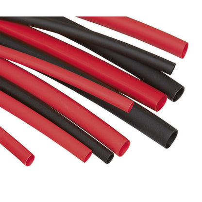 Sealey HST501BR Heat Shrink Tubing Assortment 180pc 50 & 100mm Black & Red Sealey