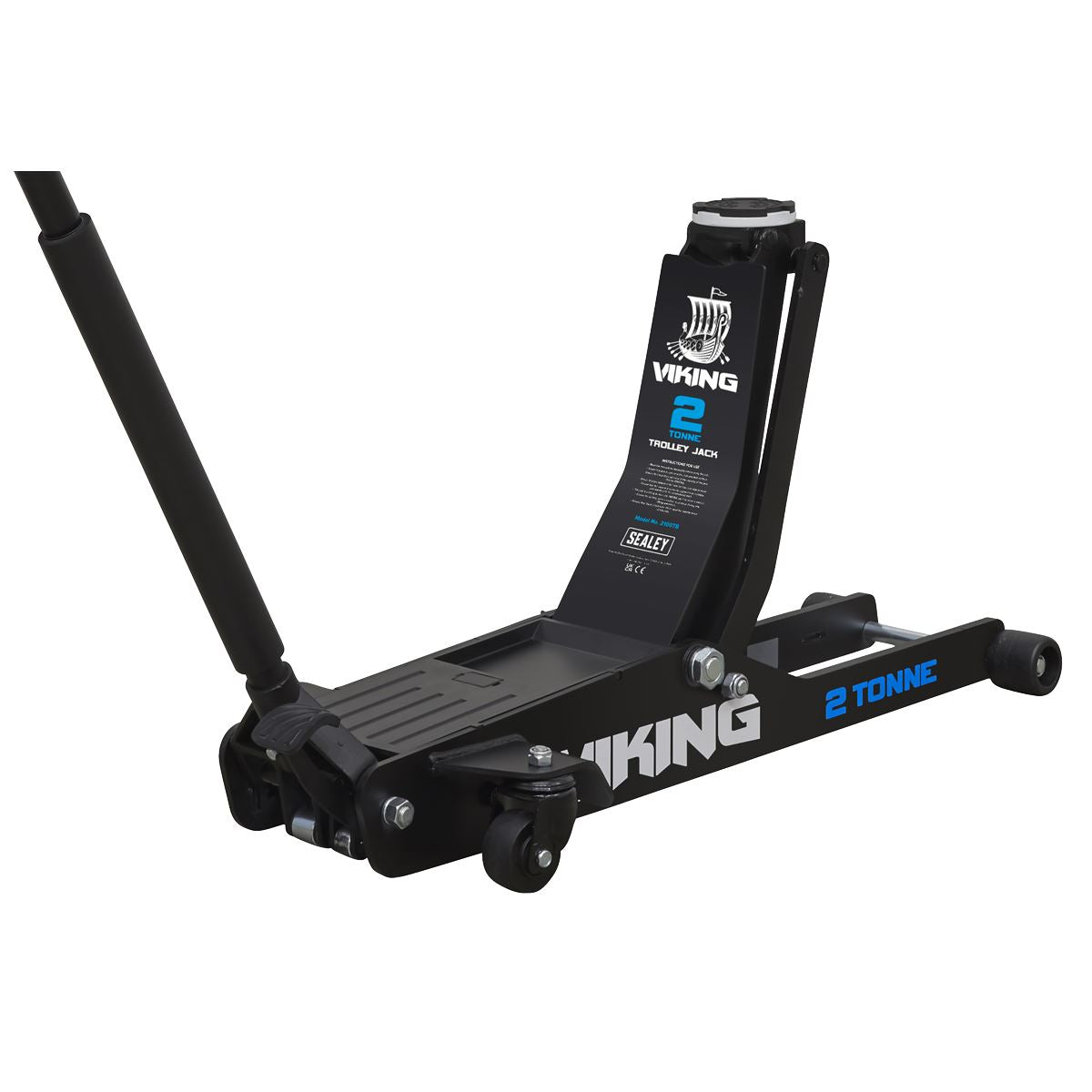 Sealey 2100TB Viking Low Profile Professional Long Reach Trolley Jack with Rocket Lift 2 Tonne Sealey