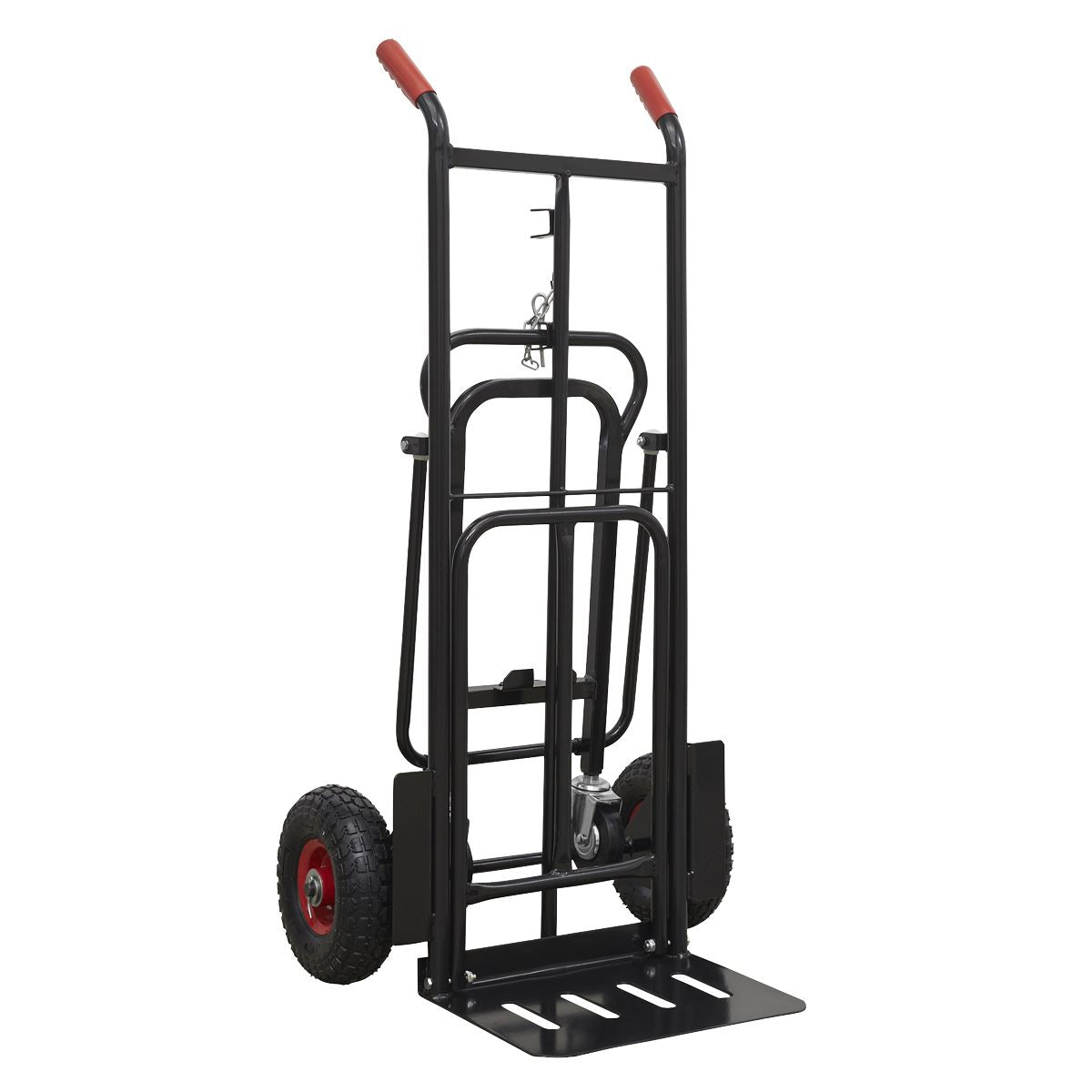 Sealey CST989HD Heavy-Duty 3-in-1 Sack Truck with PU Tyres 300kg Capacity Sealey