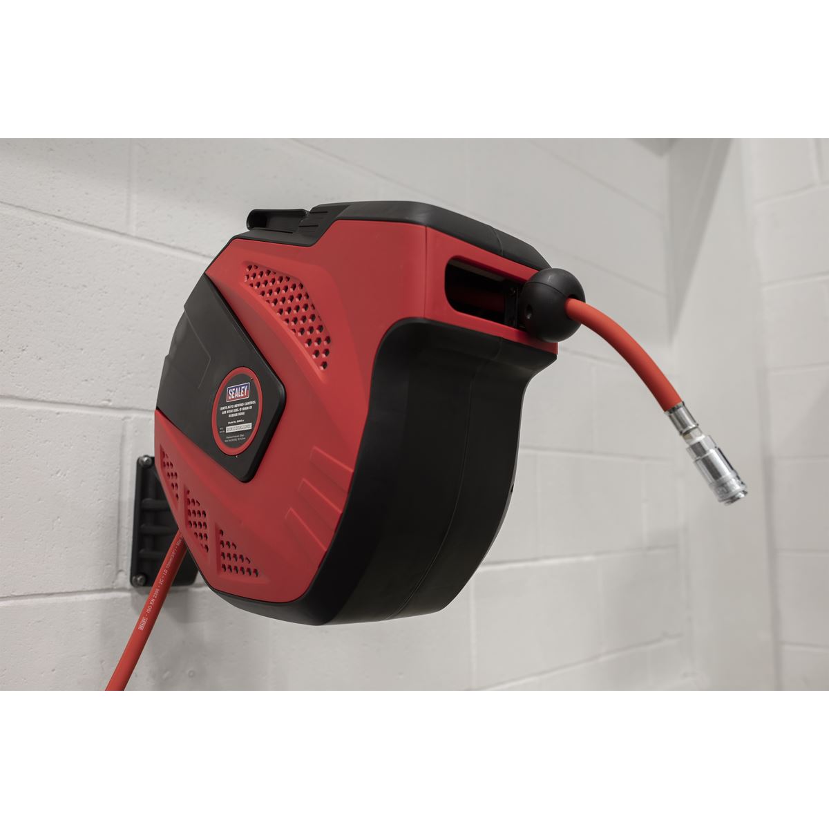 Sealey SA822 Air Hose Reel Auto-Rewind Control 15m Ø10mm ID - Rubber Hose Sealey