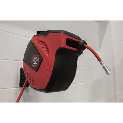 Sealey SA822 Air Hose Reel Auto-Rewind Control 15m Ø10mm ID - Rubber Hose Sealey