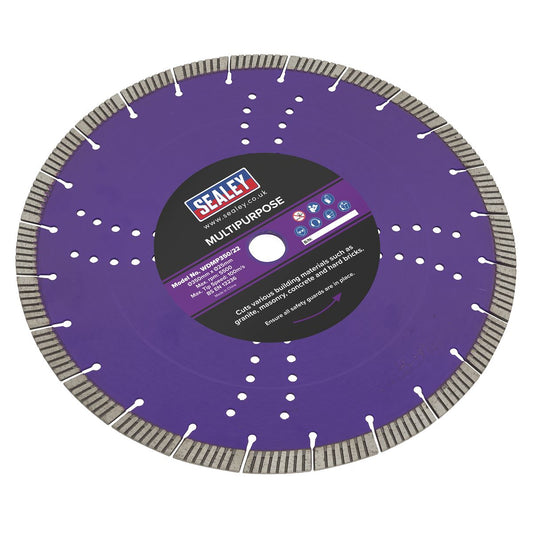Sealey WDMP350/22 Cutting Disc Multipurpose Dry/Wet Use Ø350mm Sealey