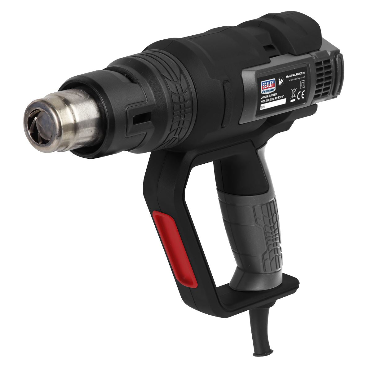 Sealey HS102 Hot Air Gun 2000W 3-Speed 50-600°C Variable Heat Sealey