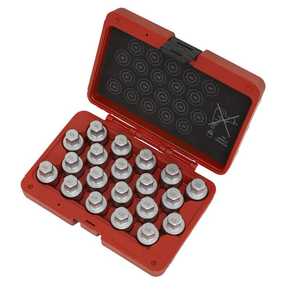 Sealey SX214 Locking Wheel Nut Key Set 20pc - Vauxhall-A Sealey