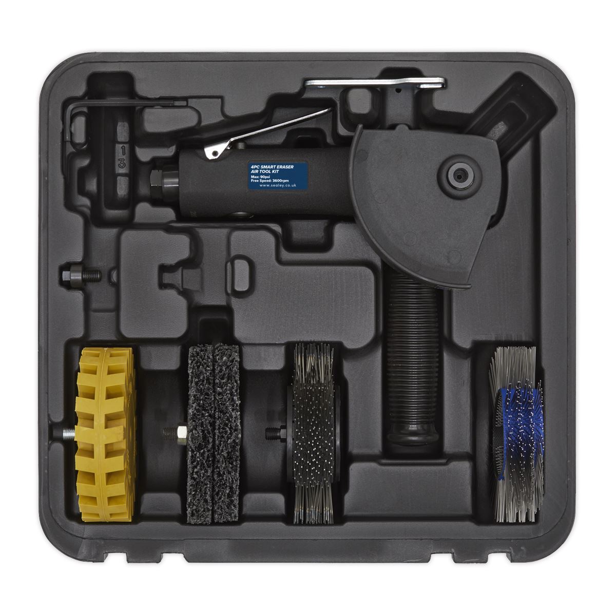 Sealey SA695 Smart Eraser Air Tool Kit 4pc Sealey