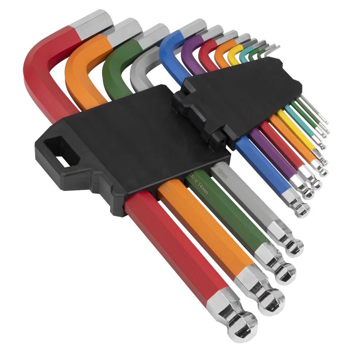 Sealey AK7192 Jumbo Ball-End Hex Key Set 13pc Colour-Coded Anti-Slip Sealey