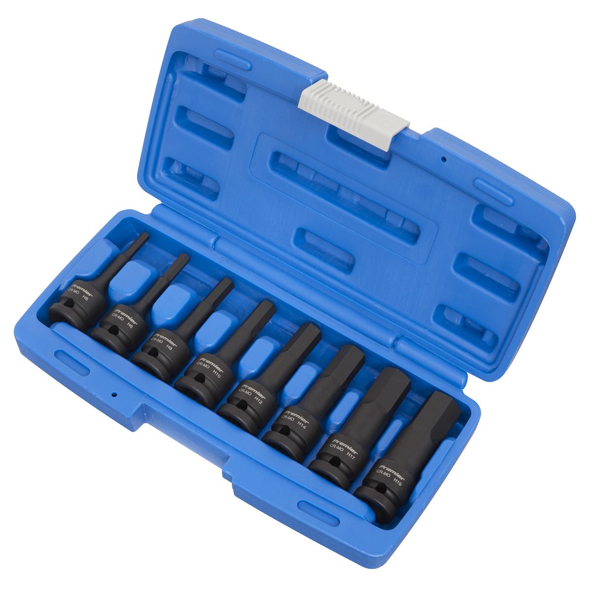 Sealey AK5601 Impact Hex Socket Bit Set 1/2"Sq Drive Sealey