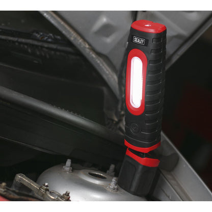 Sealey LED360PLUS Rechargeable 360° Inspection Light 10W & 3W SMD LED Black 2 x Lithium-ion Sealey