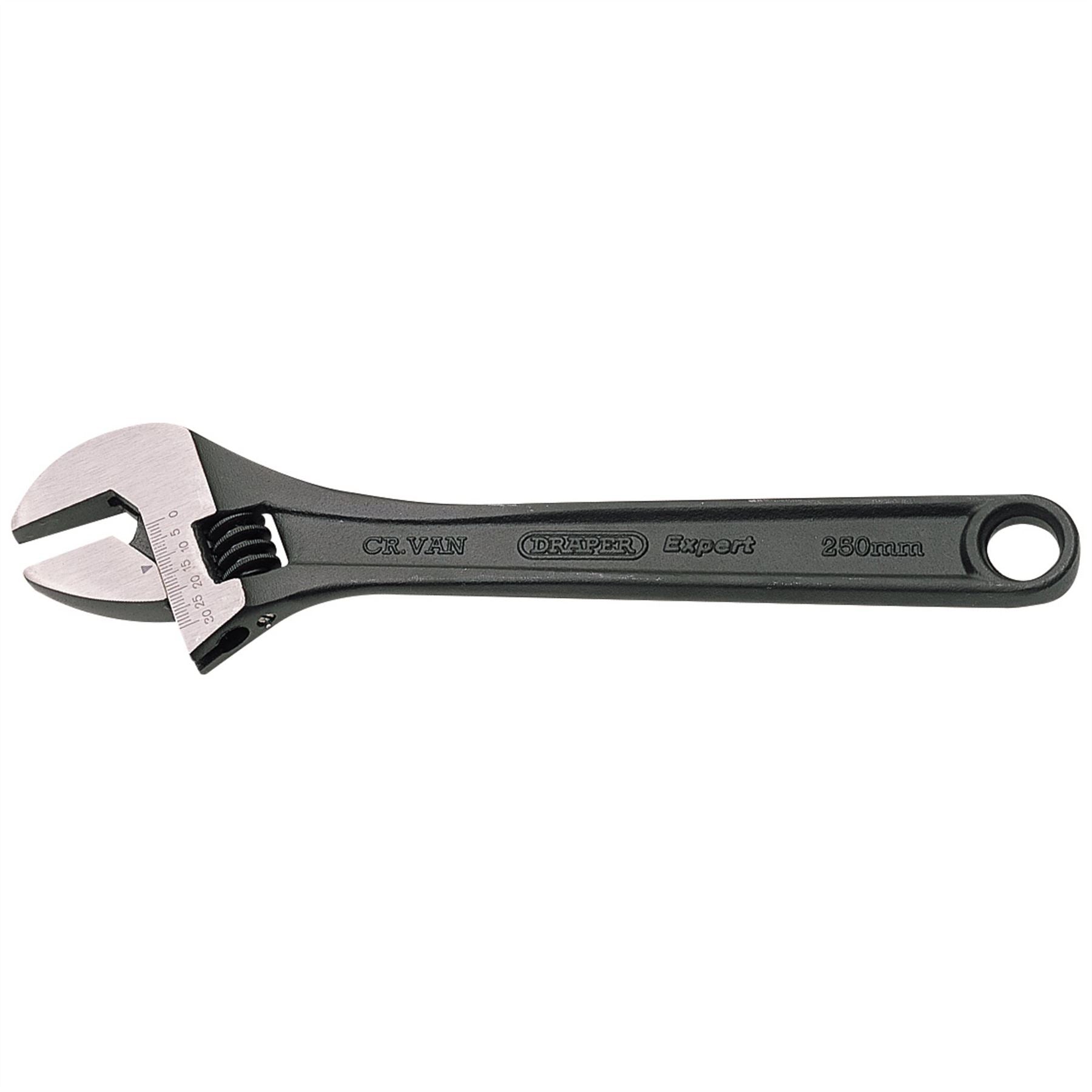 Draper 52681 Expert Crescent-Type Adjustable Wrench with Phosphate Finish 250mm 33mm Draper