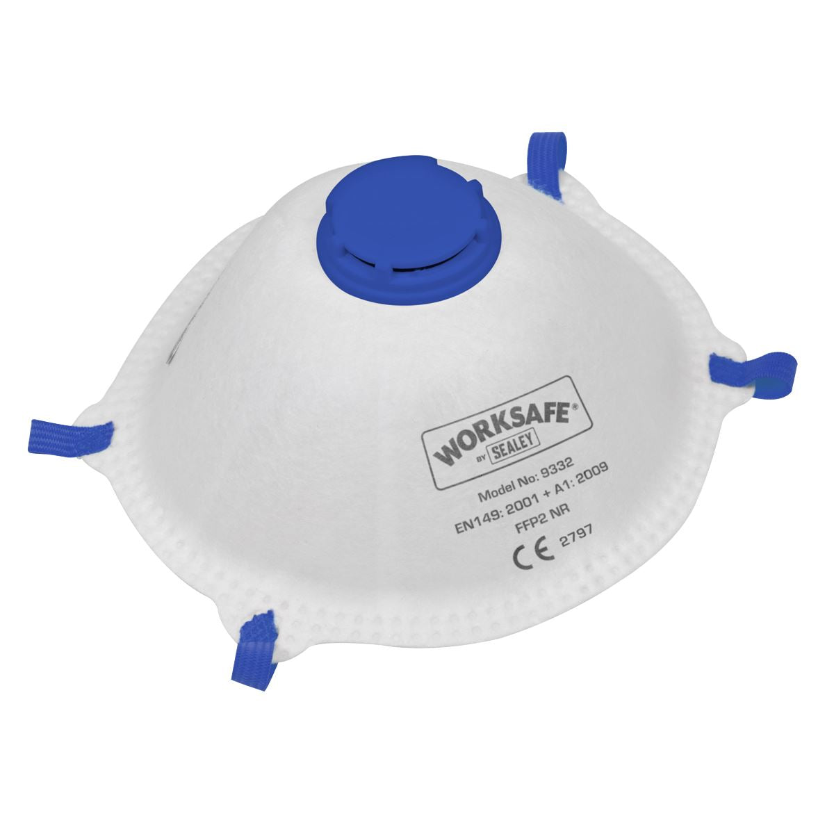Sealey 9332/3 Cup Mask Valved FFP2 - Pack of 3 Sealey