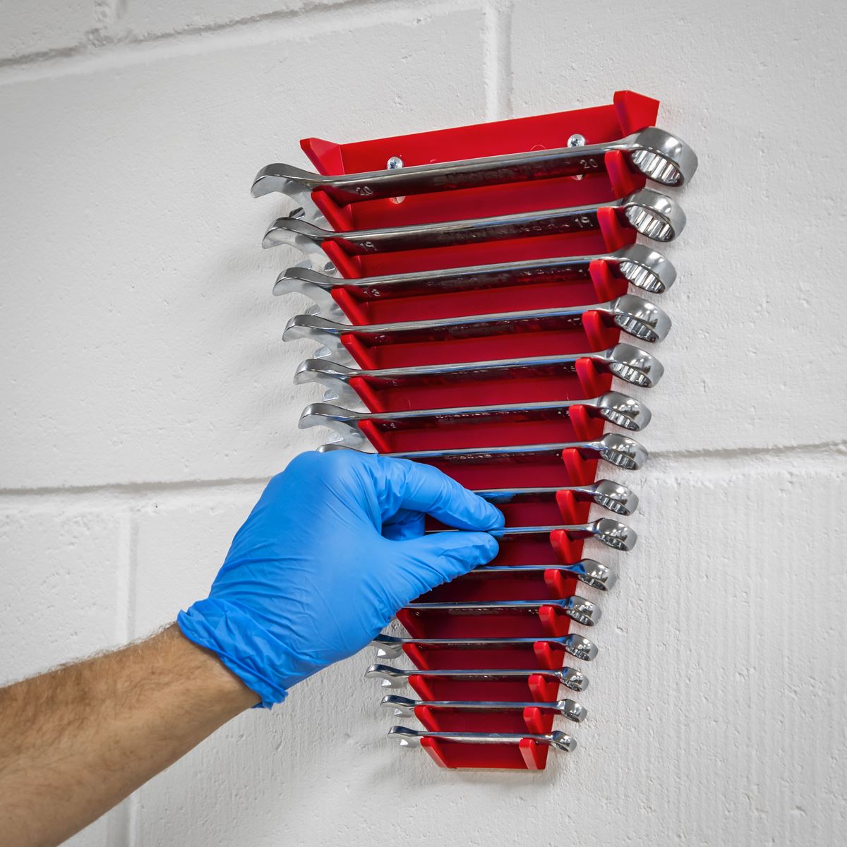 Sealey WR05 Spanner Rack Capacity 15 Spanners Sealey