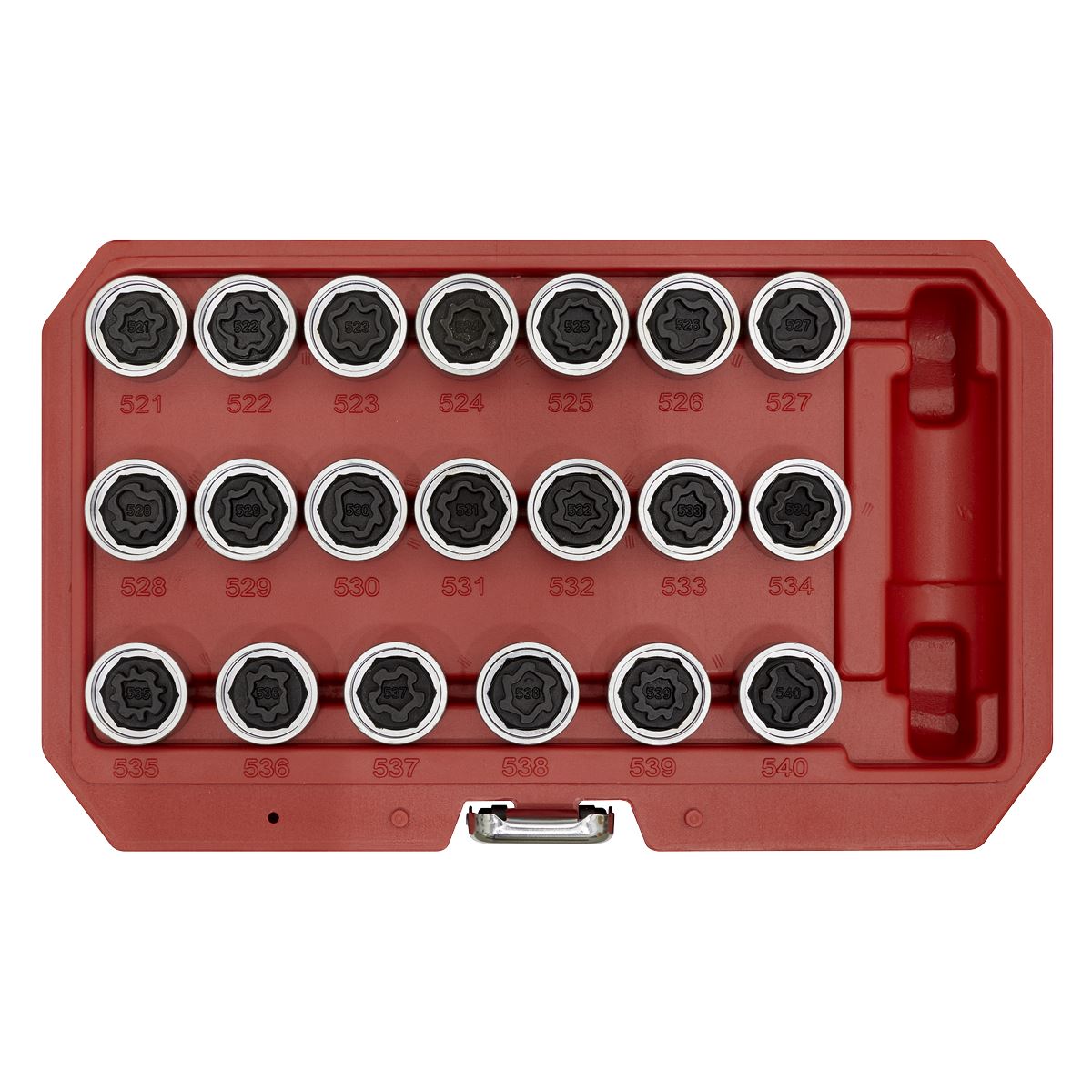 Sealey SX219 Locking Wheel Nut Key Set 20pc - VAG Sealey