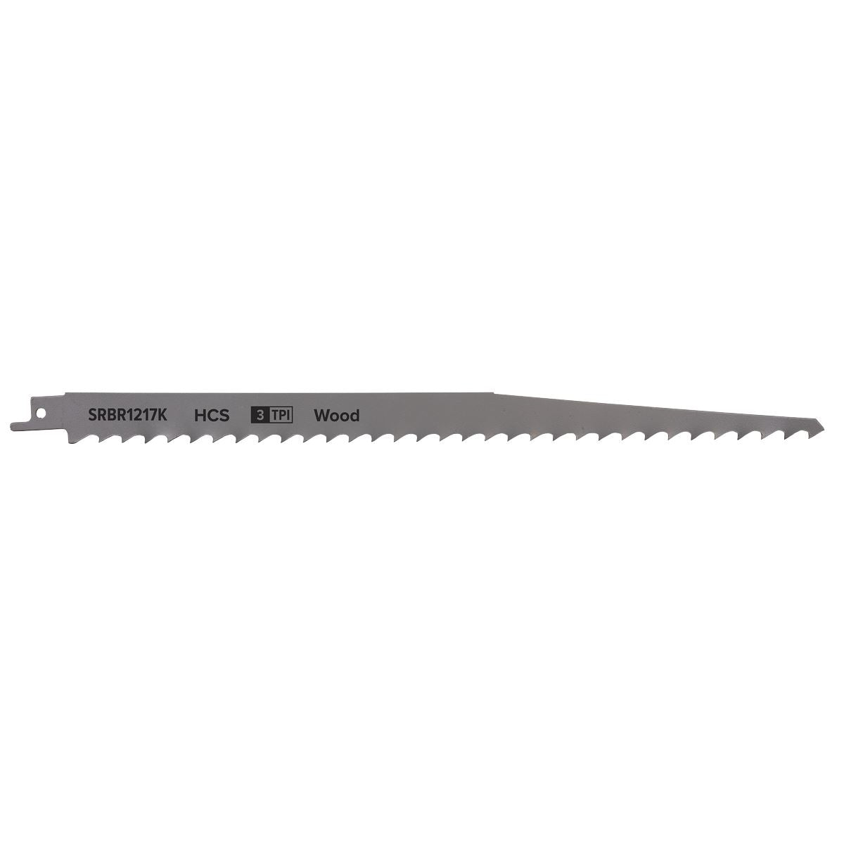 Sealey SRBR1217K Reciprocating Saw Blade Pruning & Coarse Wood 300mm 3tpi - Pack of 5 Sealey