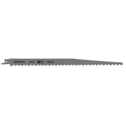 Sealey SRBR1217K Reciprocating Saw Blade Pruning & Coarse Wood 300mm 3tpi - Pack of 5 Sealey