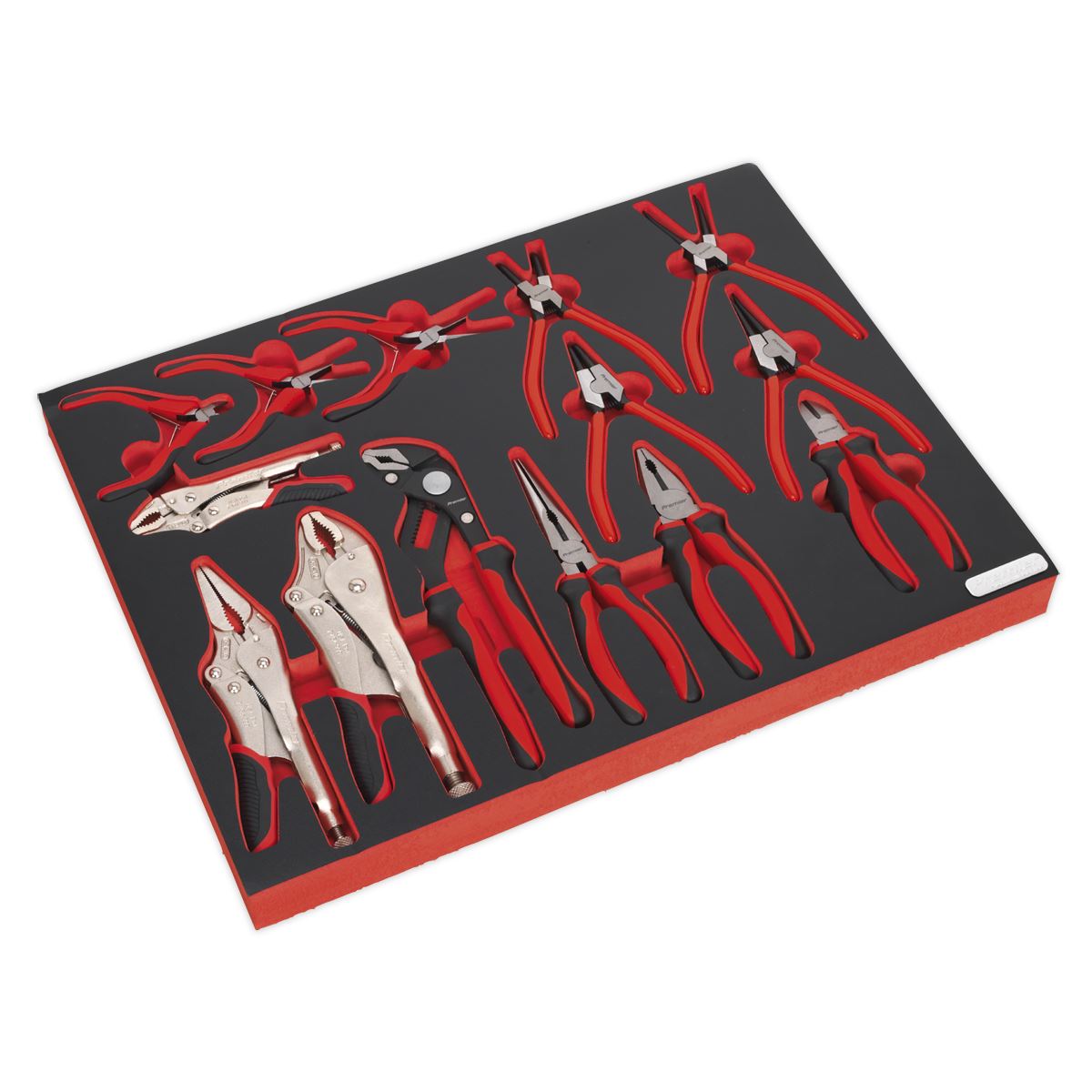 Sealey TBTP05 Tool Tray with Pliers Set 14pc Sealey