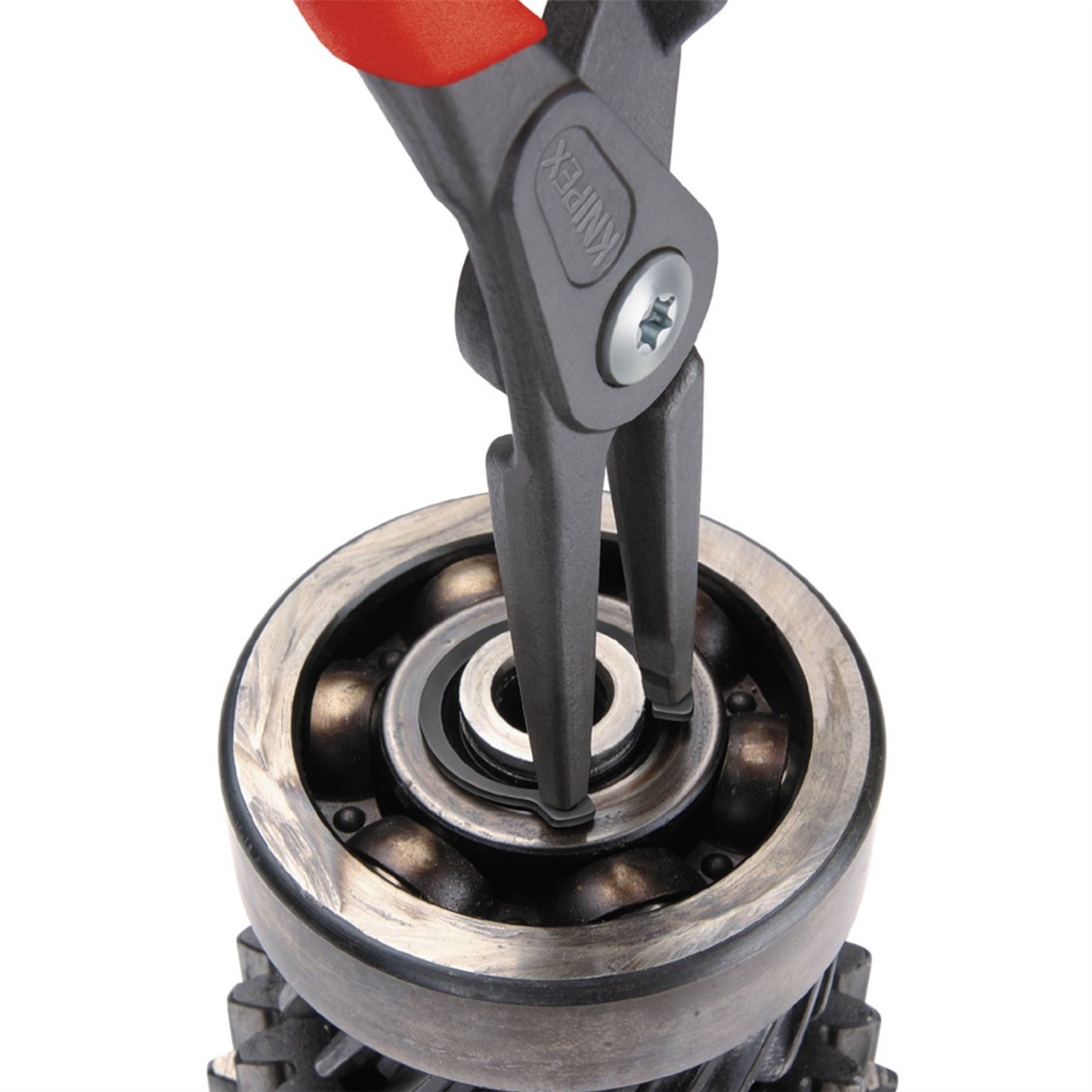 Knipex 75090 49 11 A2 SB Precision Circlip Pliers for external circlips on shafts with non-slip plastic coating grey atramentized 180mm Knipex