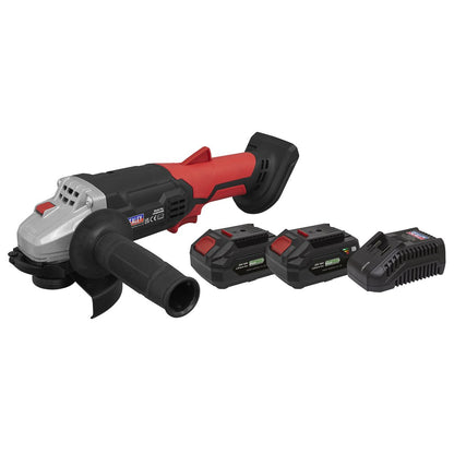 Sealey CP20VAGBKIT Cordless Angle Grinder Kit Ø115mm 20V 4Ah SV20 Series - 2 Batteries Sealey