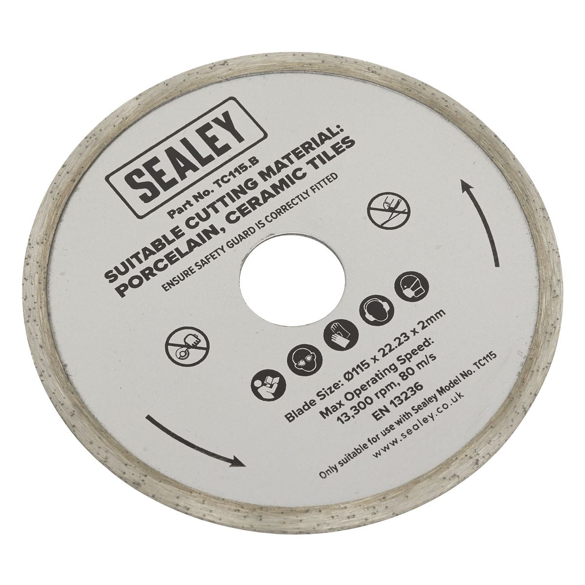 Sealey TC115.B Blade Ø115 (Bore Ø22.23mm) Sealey