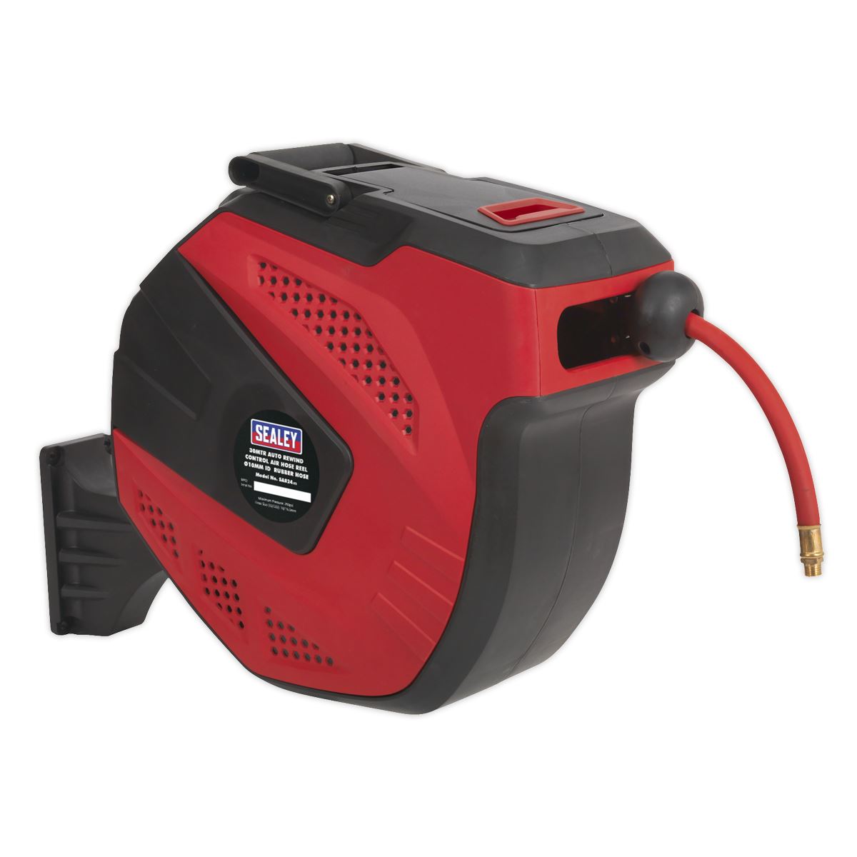 Sealey SA824 Air Hose Reel Auto-Rewind Control 30m Ø10mm ID - Rubber Hose Sealey