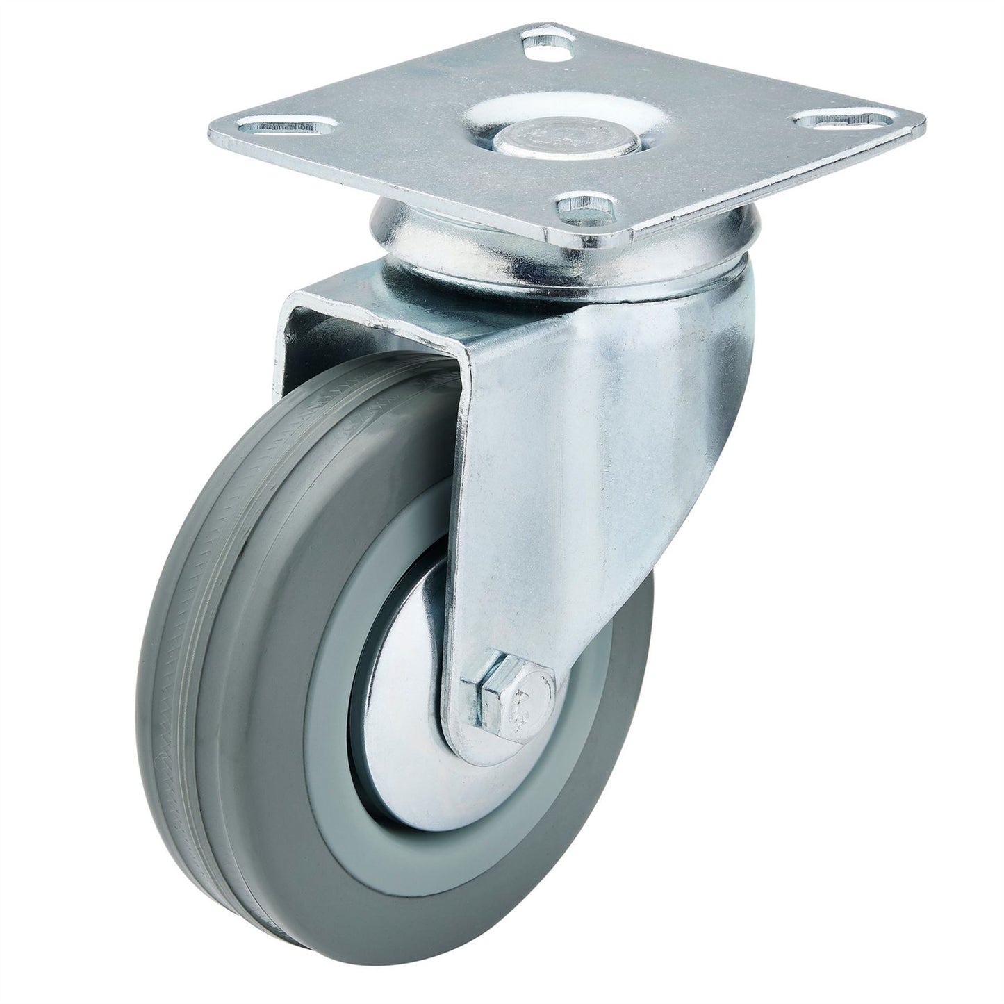 Draper 65473 Swivel Plate Fixing Rubber Castor 75mm Diameter S.W.L. 70kg Draper