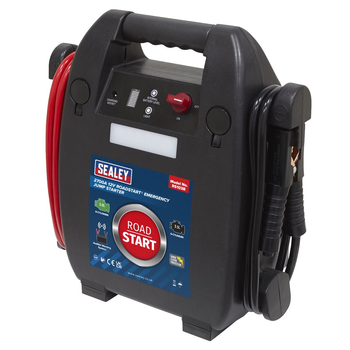Sealey RS103B RoadStart® Emergency Jump Starter 12V 5L 8-Cylinder Sealey