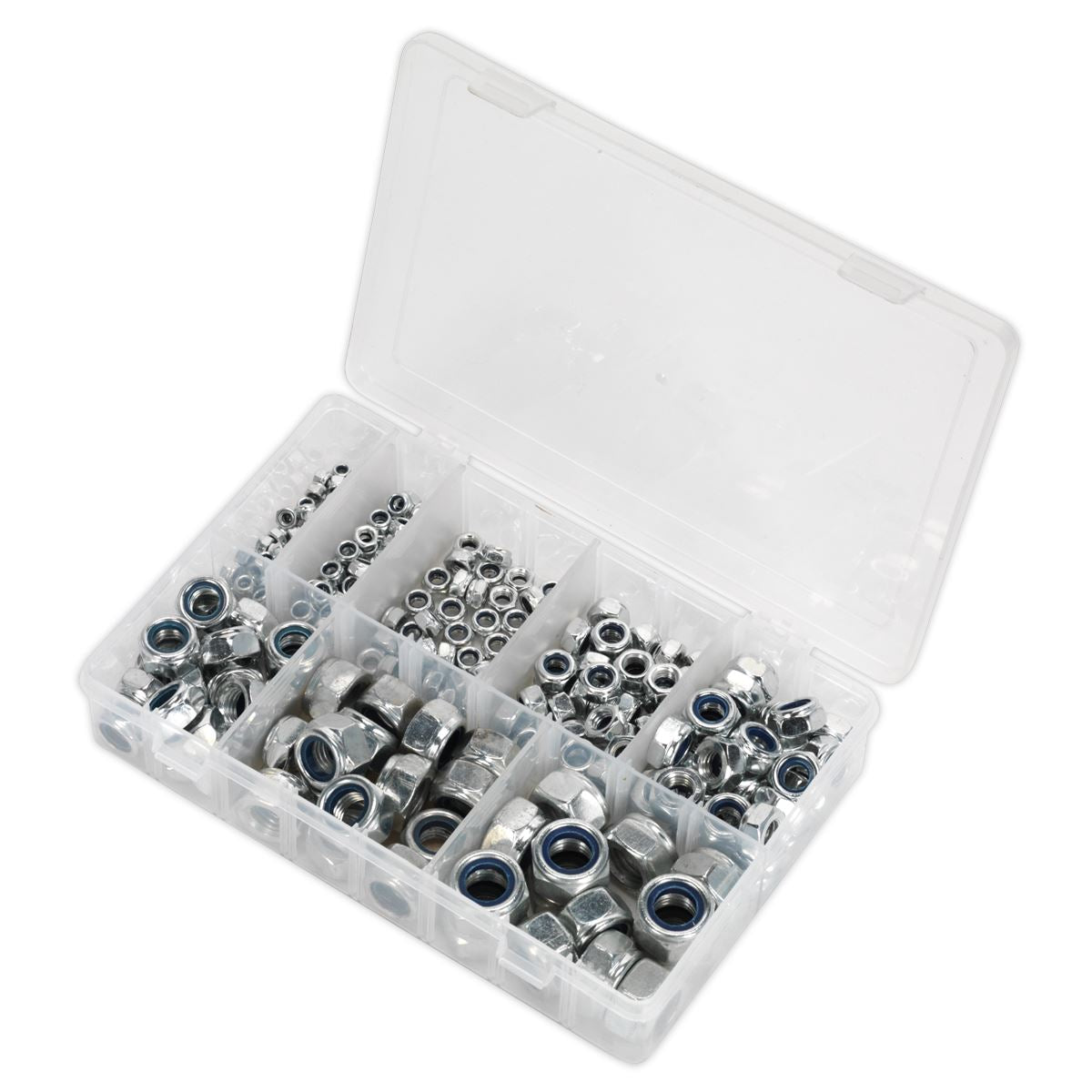 Sealey AB033LN Nylon Locknut Assortment 255pc M4-M16 Sealey