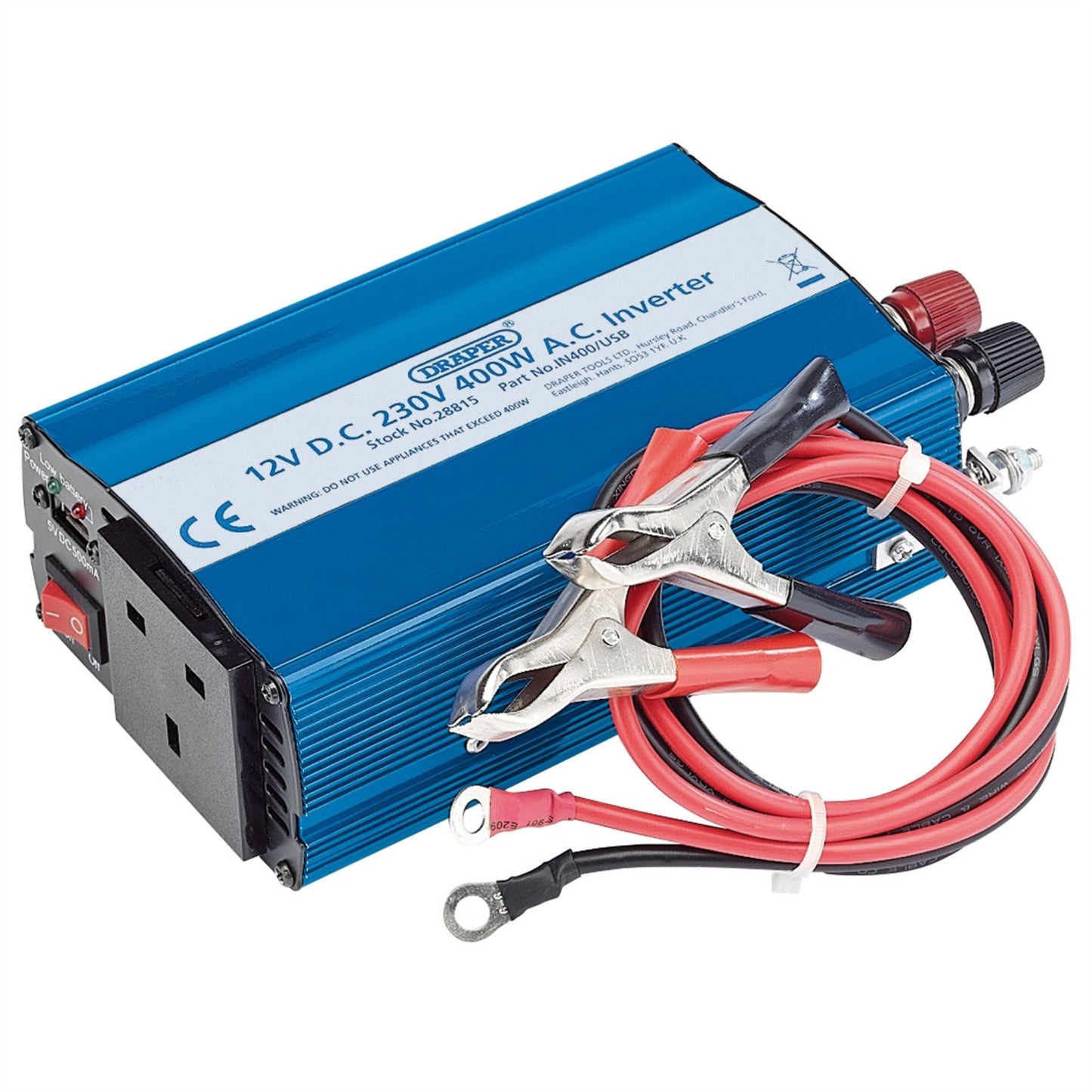 Draper 28815 12V DC-AC Inverter 400W Draper