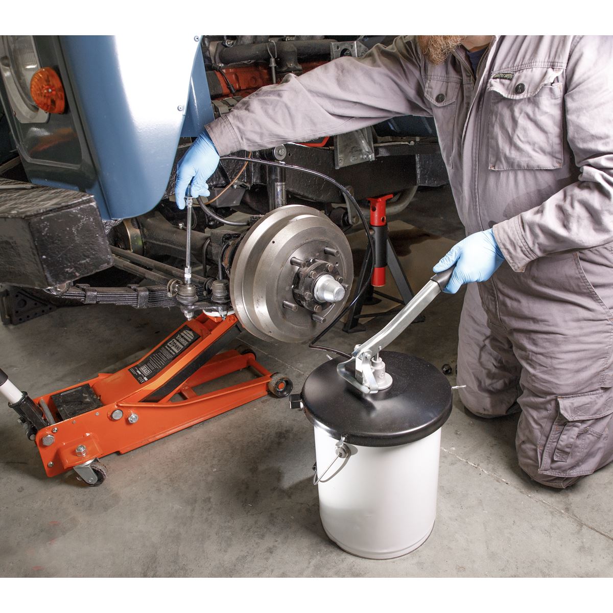 Sealey AK455 Bucket Greaser with Follower Plate 12.5kg Extra-Heavy-Duty Sealey