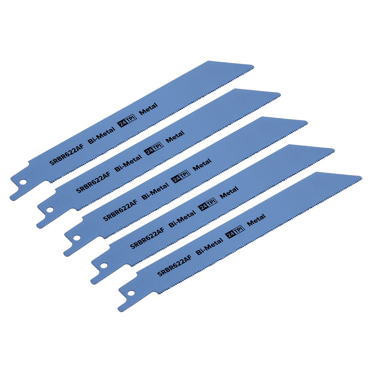Sealey SRBR622AF Reciprocating Saw Blade Metal 150mm 24tpi - Pack of 5 Sealey