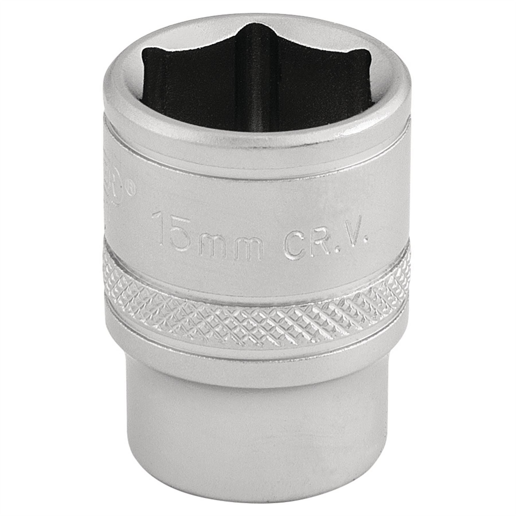 Draper 16541 6 Point Metric Socket 3/8" Sq. Dr. 15mm Draper