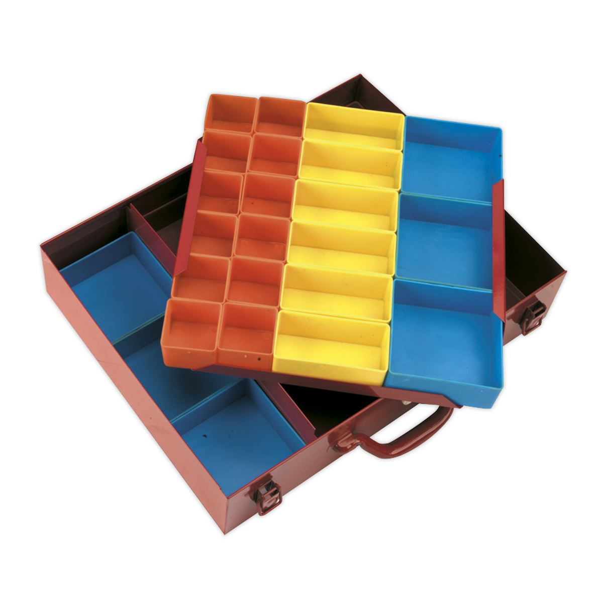 Sealey APMC27 Metal Case 2-Layer with 27 Storage Bins Sealey