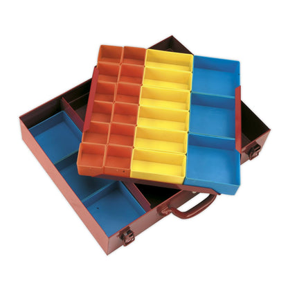 Sealey APMC27 Metal Case 2-Layer with 27 Storage Bins Sealey