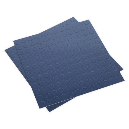 Sealey FT2B Vinyl Floor Tile with Peel & Stick Backing - Blue Coin Pack of 16 Sealey