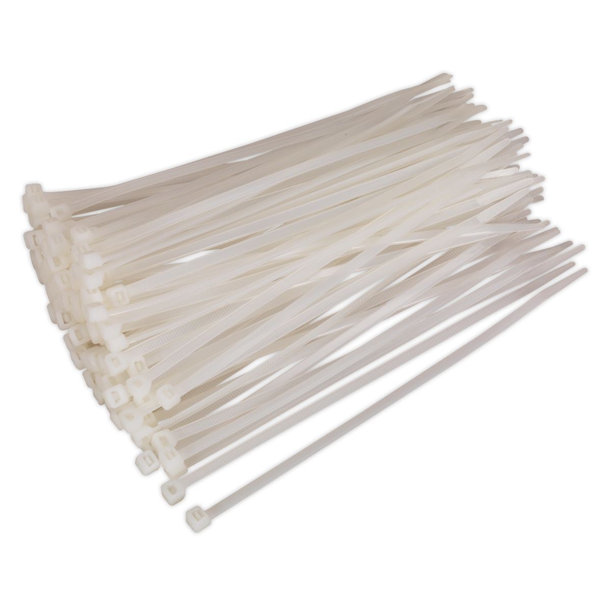 Sealey CT20048P100W Cable Tie 200 x 4.8mm White Pack of 100 Sealey