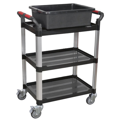 Sealey CX309 Workshop Trolley 3-Level Composite - 3 Wall Sealey