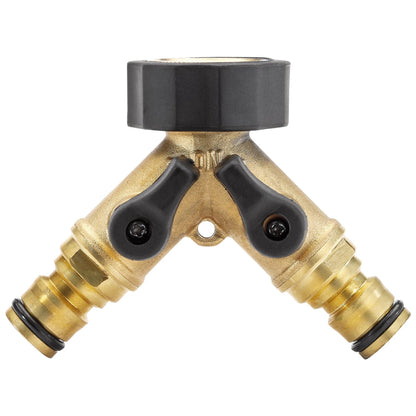 Draper 36228 Brass Double Tap Connector with Flow Control 3/4" Draper