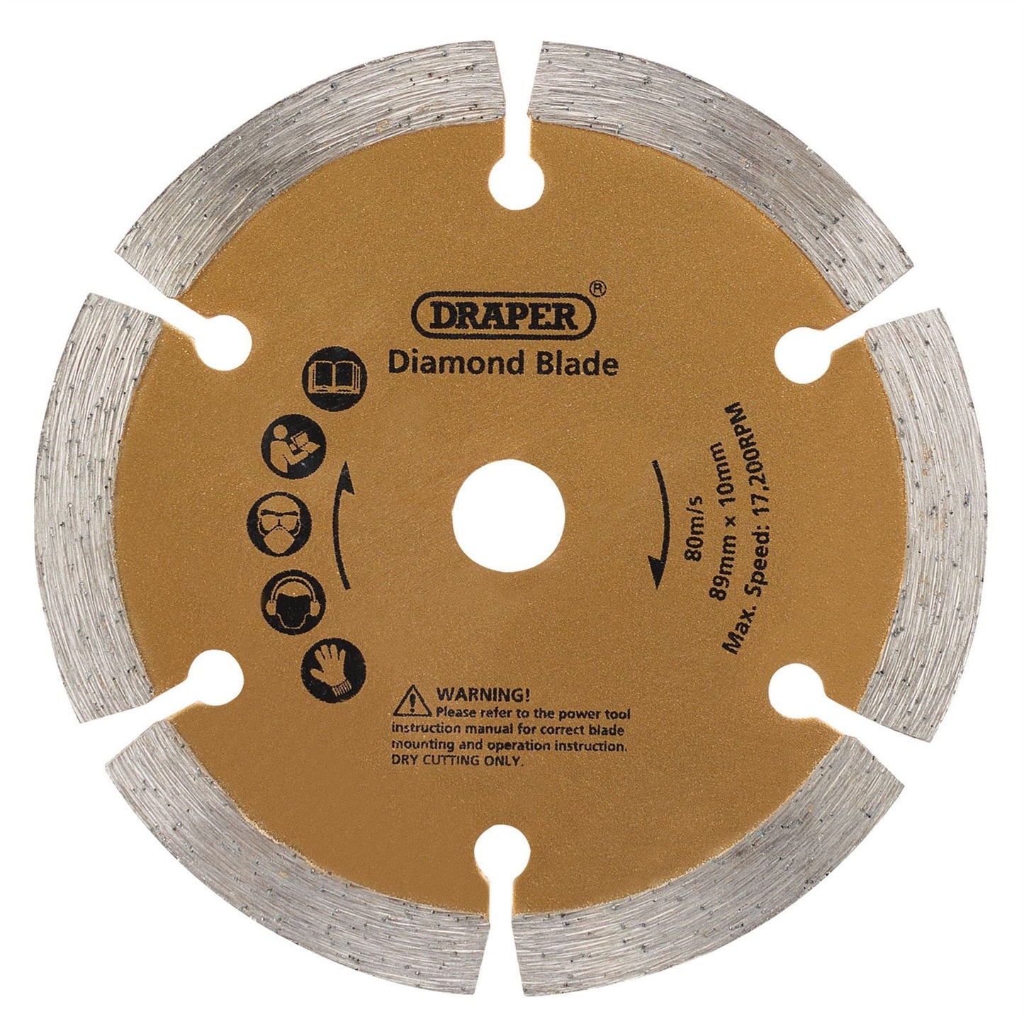 Draper 25976 89mm Diamond Blade for Storm Force® Mini Plunge Saw Draper
