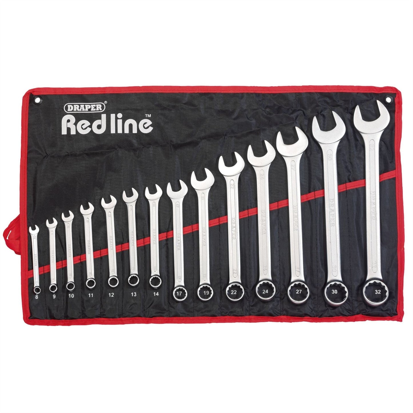 Draper 80931 Redline® Metric Combination Spanner Set 14 Piece Draper