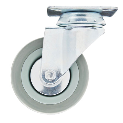 Draper 65473 Swivel Plate Fixing Rubber Castor 75mm Diameter S.W.L. 70kg Draper